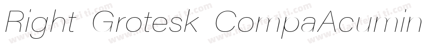Right Grotesk CompaAcumin Variable字体转换